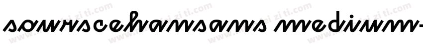 sourscehansans medium字体转换